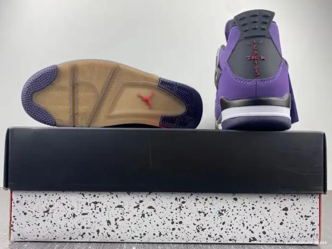 Scott LN4 (Friends and Jordan 4 766296 Retro Family) Purple Travis 0506